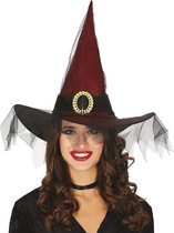 Fiestas Guirca Heksenhoed Met Sluier Dames Polyester Rood One-size