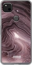 Google Pixel 4a Hoesje Transparant TPU Case - Purple Marble #ffffff