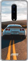 OnePlus 8 Hoesje Transparant TPU Case - Silver Sports Car #ffffff