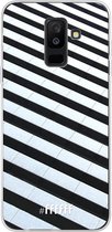Samsung Galaxy A6 Plus (2018) Hoesje Transparant TPU Case - Mono Tiles #ffffff