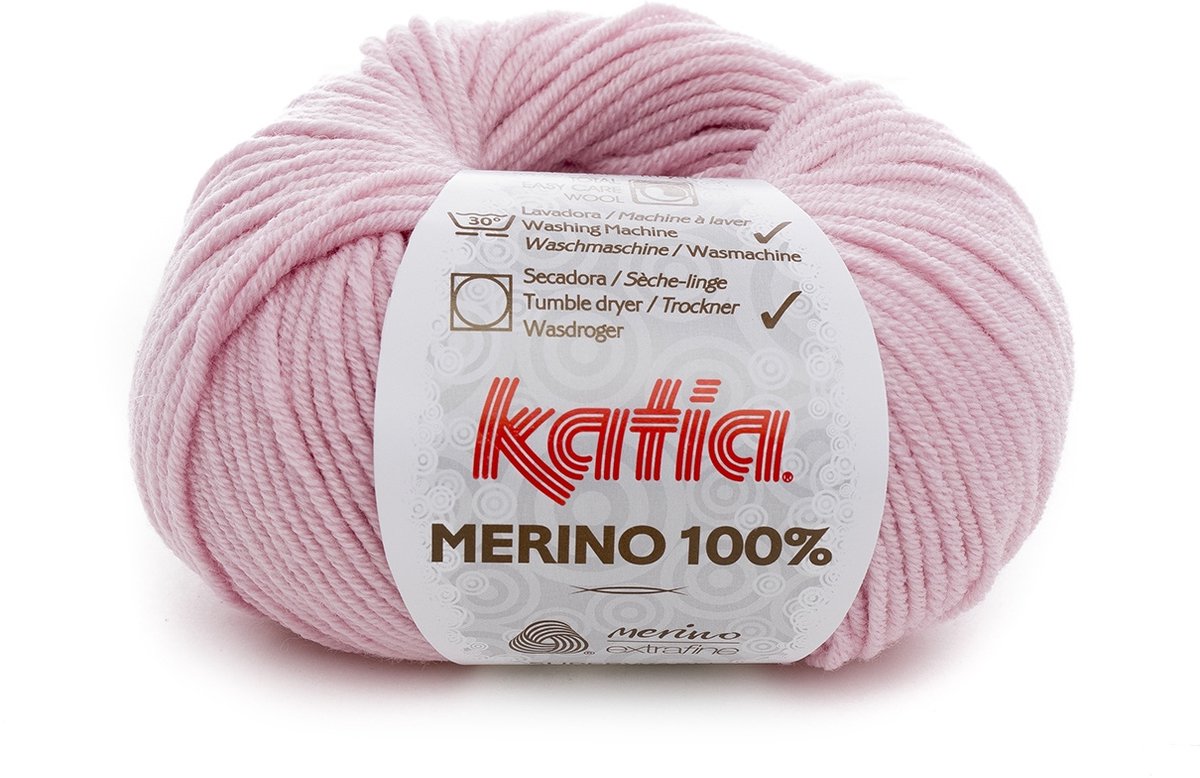 Katia Concept Merino 100% - 07 lichtroze - Wol Garen