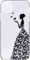 iPhone 12 Pro Max - hoes, cover, case - TPU - vlinders meisje