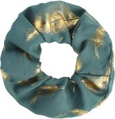 Scrunchie Gouden veer | Groen