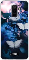 Samsung Galaxy A6 Plus (2018) Hoesje Transparant TPU Case - Blooming Butterflies #ffffff