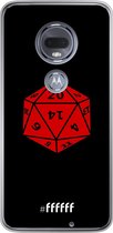 Motorola Moto G7 Hoesje Transparant TPU Case - D20 - Black #ffffff