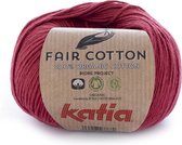 Katia Fair Cotton Wijnrood Kleurnr. 27 - 1 bol - biologisch garen - haakkatoen - amigurumi - ecologisch - haken - breien - duurzaam - bio - milieuvriendelijk - haken - breien - kat