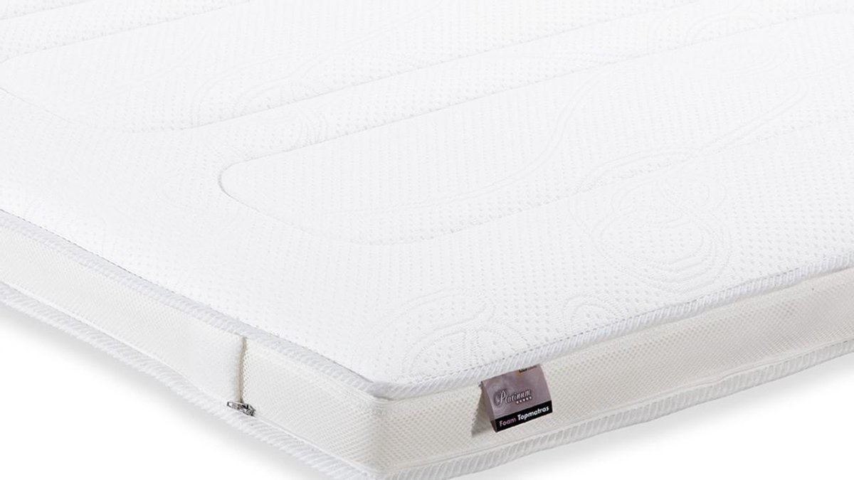 Beter Bed Platinum Foam Topper - Koudschuim Topdekmatras - 7 Zones - 90x200cm - Dikte 10 cm - Beter Bed Select