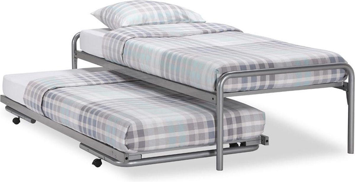 Beter Bed Basic Bed & Onderschuifbed Doppia - Eenpersoons - 90x200cm -  Zilver | bol.com