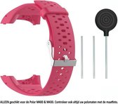 Roze Rood siliconen sporthorlogebandje geschikt voor de Polar M400 en M430 – Maat: zie maatfoto - horlogeband - polsband - strap - siliconen - rubber - pink red