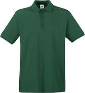 Fruit Of The Loom Premium Heren Poloshirt Met Korte Mouwen (Bottle Groen)