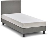 Beter Bed Basic Box Ambra vlak met Easy Pocket matras - 90 x 200 cm - lichtgrijs