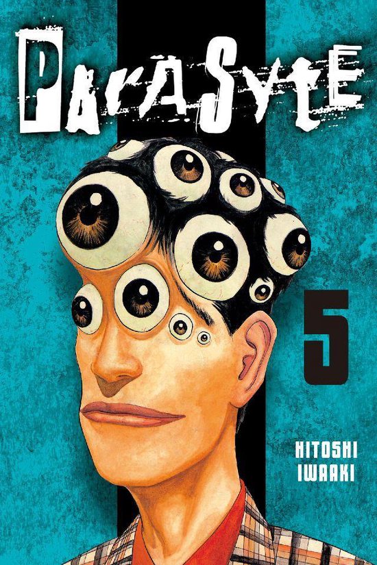 Cover van 'Parasyte 5' met een man met meerdere ogen op zijn hoofd.