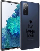 iMoshion Design voor de Samsung Galaxy S20 FE hoesje - Live Laugh Love - Zwart