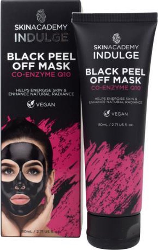 Skin Academy Indulge Black Peel off Mask - Co-Enzyme Q10 | bol.com