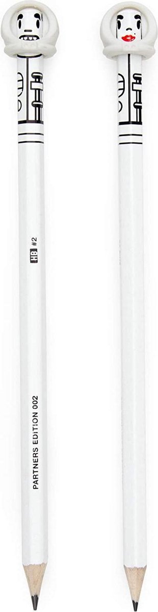 Suck Uk Hb-potloden Ruimte 18 Cm Hout/grafiet Wit 2-delig