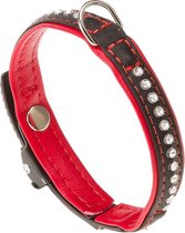 Ferplast Hondenhalsband Lux L 22 Cm B 12 Mm Zwart/rood