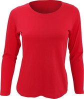 SOLS Dames/dames Majestic T-Shirt met lange mouwen (Rood)