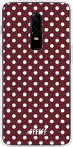 OnePlus 6 Hoesje Transparant TPU Case - Burgundy Dots #ffffff