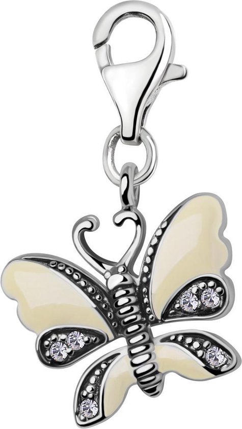 Quiges - Pendentif Charm Charm Fleur Avec Zircone - Femme
