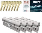 M&C Move - Cilinderslot - SKG*** - 4 STUKS GELIJKSLUITEND - 32x32 mm deurslot - Politiekeurmerk Veilig Wonen - Deurcilinder met 7 sleutels