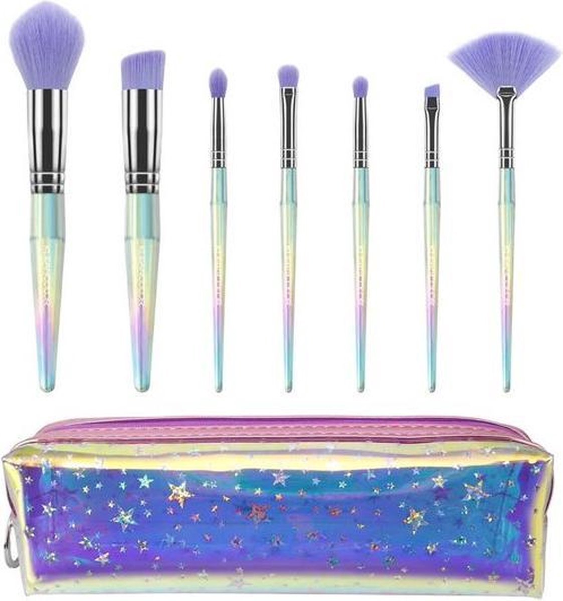 Kleancolor Star Life - 7 Piece Brush Set With Cosmetic Bag - CBS7 - Make-up kwastenset