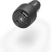 Hama Auto-oplader USB-C Power Delivery (PD)/Qualcomm® + USB-A 42 Watt Zwart