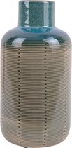 Present Time Bloempotten Vase Bottle ceramic large Groen