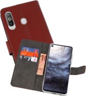 Booktype Telefoonhoesjes - Bookcase Hoesje - Wallet Case -  Geschikt voor Samsung Galaxy A8s - Bruin