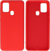 Samsung Galaxy A21s Hoesje Fashion Backcover Telefoonhoesje Rood