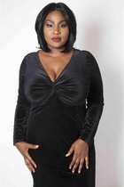 Voodoo Vixen Lange jurk -3XL- Morticia Zwart