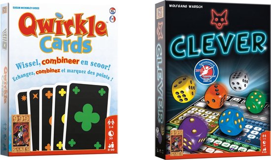 Spellenbundel - Kaartspel - Dobbelspel - 2 - Qwirkle & Clever | Games bol.com