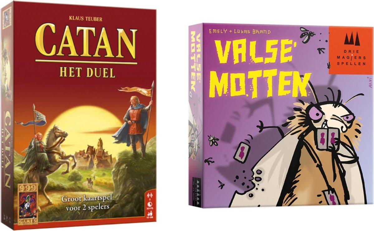 Spellenbundel - Kaartspel - 2 stuks - Catan: Het duel & Valse Motten