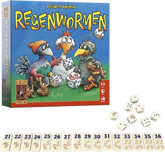 Thumbnail van een extra afbeelding van het spel Spellenbundel - Dobbelspel - 2 Stuks - Regenwormen & Beverbende