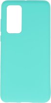 Wicked Narwal | Color TPU Hoesje voor Huawei P40 Turquoise