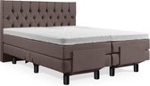 Boxspring Elektrische 180x220 Compleet Bruin Gecapitoneerd