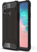 Samsung Galaxy A20S Armor Hybrid Hoesje - Zwart