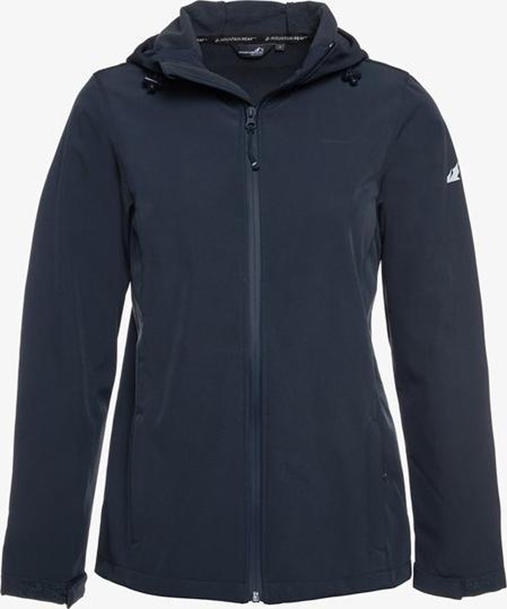 Mountain Peak dames outdoor softshell jas - Blauw - Maat M - Winddicht