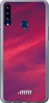 Samsung Galaxy A20s Hoesje Transparant TPU Case - Red Skyline #ffffff