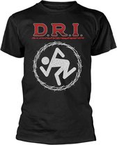 D.R.I. Heren Tshirt -XL- Barbed Wire Zwart