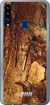6F hoesje - geschikt voor Samsung Galaxy A20s -  Transparant TPU Case - Lets go Gold #ffffff