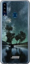 Samsung Galaxy A20s Hoesje Transparant TPU Case - Space Tree #ffffff