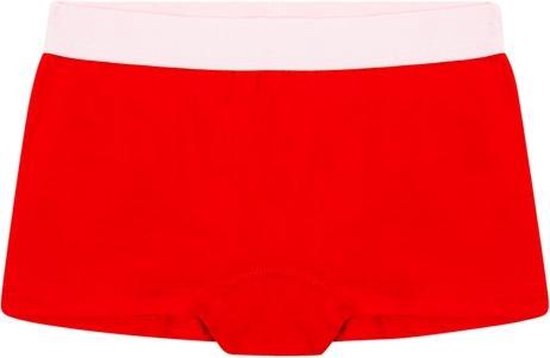 Meisjes shorts - 1 stuk - Zonder label en zijnaden - Rood - Maat: 98-104