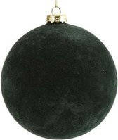 Cf Label Kerstbal Yana 8 Cm Glas Donkergroen