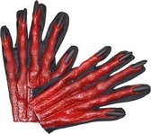 Witbaard Duivelshanden Rubber Rood/zwart One-size