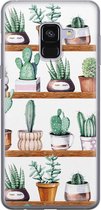 Samsung Galaxy A8 2018 hoesje siliconen - Cactus - Soft Case Telefoonhoesje - Planten - Groen