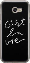 Samsung Galaxy A5 2017 hoesje siliconen - C'est la vie - Soft Case Telefoonhoesje - Tekst - Grijs