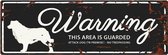 D&D Waakbord / Warning sign collie gb Zwart 40x14cm