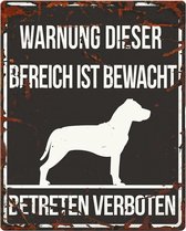 D&D Waakbord / Warning sign square stafford de Zwart 20x25cm