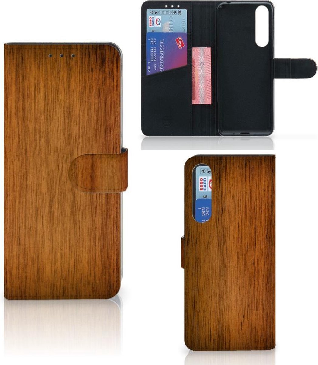 Sony Xperia 1 II Book Style Case Donker Hout