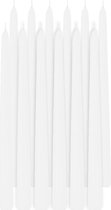 24x Witte dinerkaarsen 30 cm 13 branduren - Geurloze kaarsen - Tafelkaarsen/kandelaarkaarsen